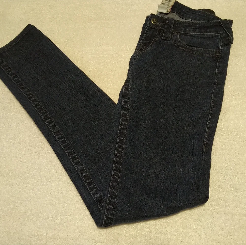 True Religion Skinny Dark Blue Jeans - Size 26